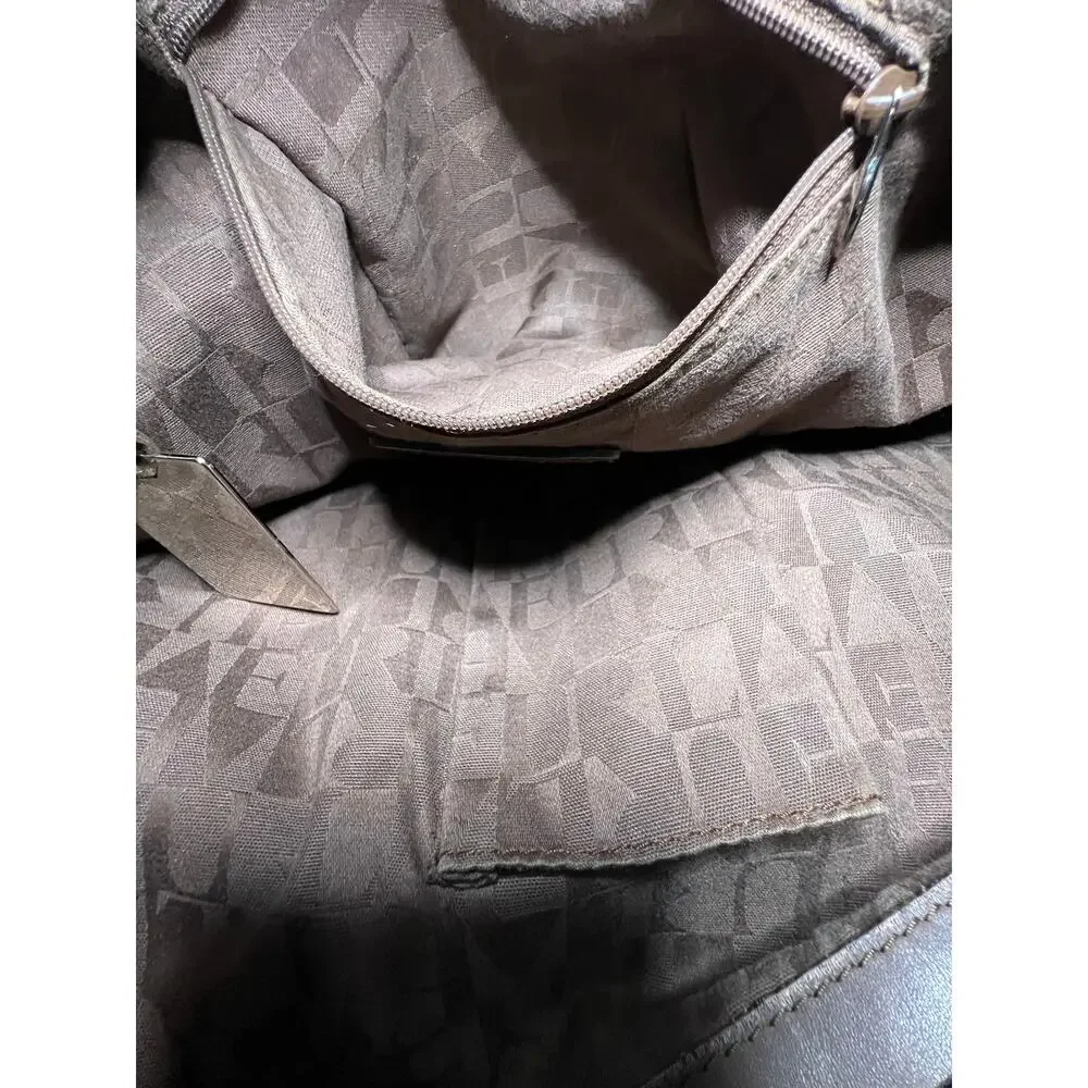 Furla Italian Leather Slouch Hobo Shoulder Crossbody Bag Taupe Large